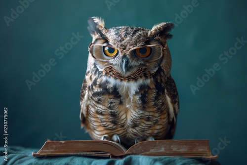 Wallpaper Mural Owl that is sitting on a book, animal background Torontodigital.ca