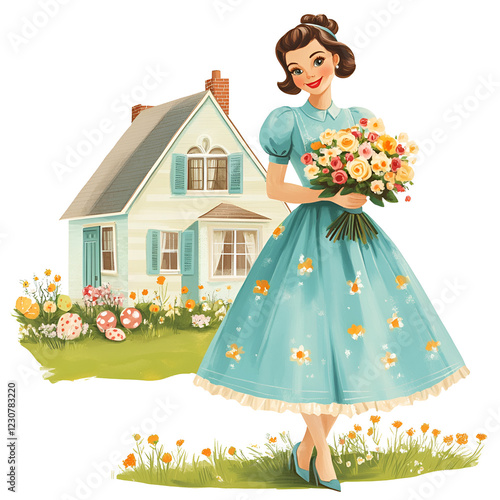 Colorful Easter Day Clipart Vector Illustration