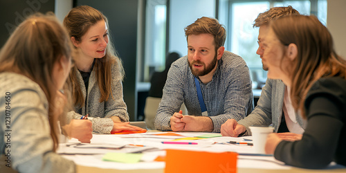 Diverse Business Team Engaged in a Team-Building Activity