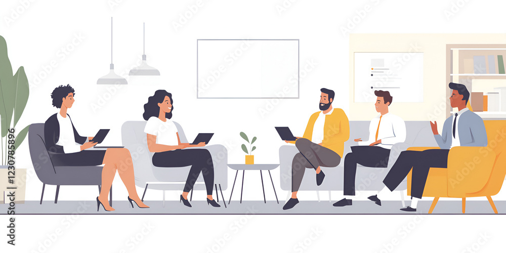 Diverse Business Team Having a Conversation in the Office Diverse Business Team Having a Conversation in the Office