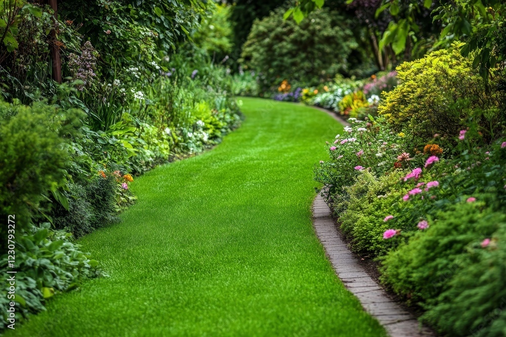A clean exterior stands out against the backdrop of a lush green grass yard, where springtime trees in bloom and colorful flowering bushes add to the serene scene. A clean exterior stands out against the backdrop of a lush green grass yard, where springtime trees in bloom and colorful flowering bushes add to the serene scene.