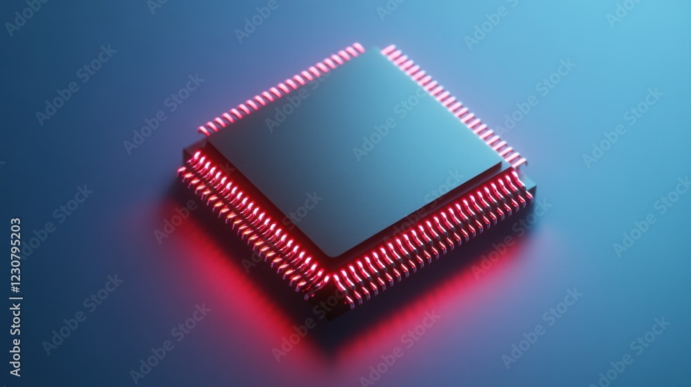 A digital transistor with built-in resistors, positioned on a deep azure blue background. A digital transistor with built-in resistors, positioned on a deep azure blue background.