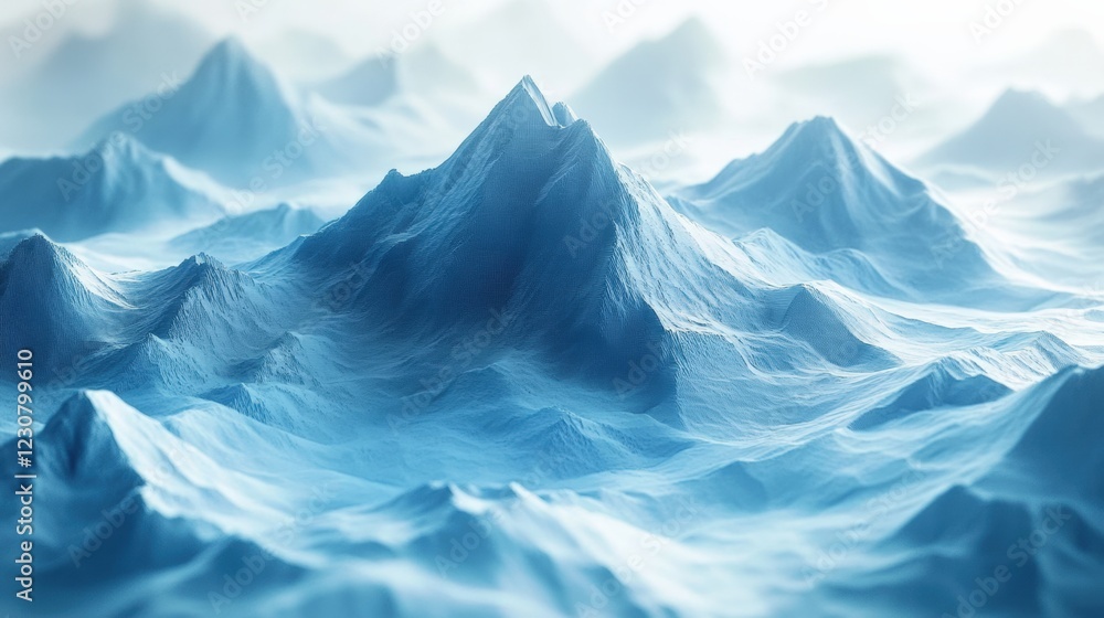 Exploring majestic mountain landscapes nature's serenity digital tranquil environment aerial view