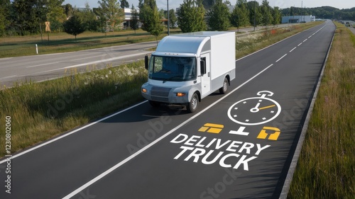 Fast Delivery Truck on the Road: Speedy and Efficient Transportation