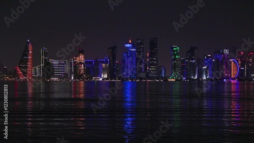 Wallpaper Mural Doha Qatar seaside view and tall skyscrapers Torontodigital.ca