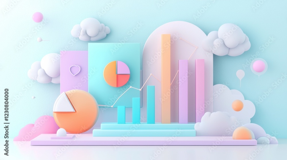 Abstract Geometric Pastel Shapes Data Visualization Chart Infographic Background Abstract Geometric Pastel Shapes Data Visualization Chart Infographic Background
