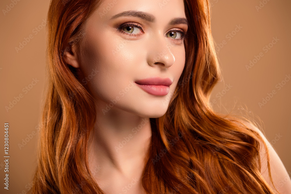 custom made wallpaper toronto digitalPhoto of lovely attractive lady look camera cosmetics model nude body isolated on beige color background