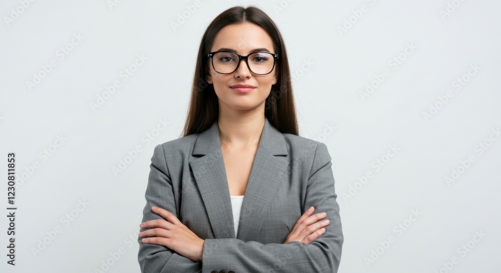 Businesswoman in a smart blazer, displaying confidence and poise
Businesswoman in a smart blazer, displaying confidence and poise