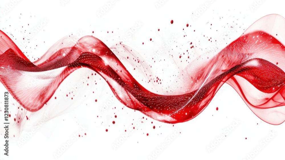 Mesmerizing Red Fluid Waves   Dynamic Abstract Motion Graphic Background