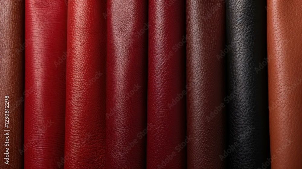 Fototapeta premium Experience the elegance of textured leather, rich in color and detail, ideal for enhancing luxury fashion designs.