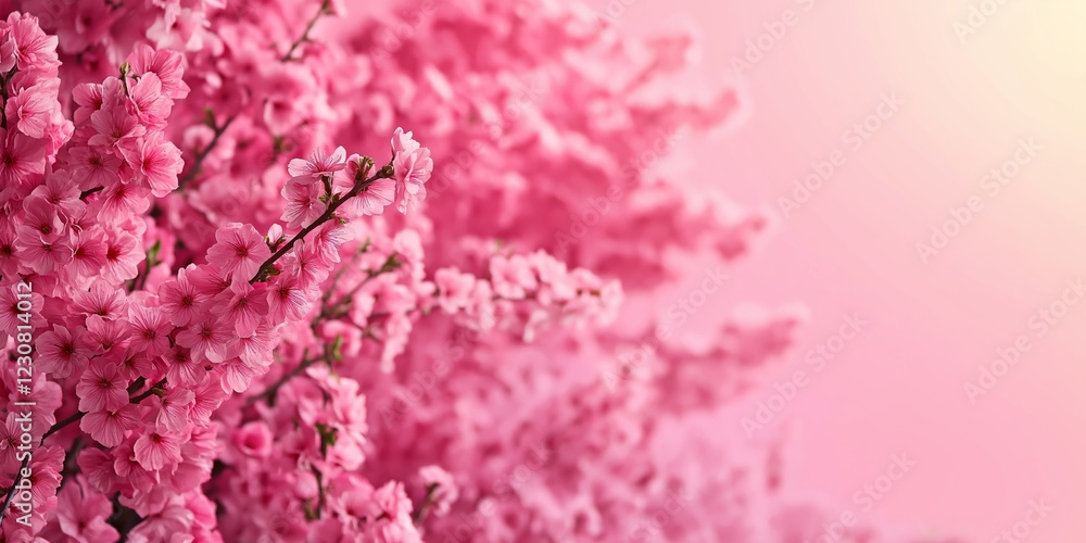 A vibrant display of cherry blossoms captures the beauty of springtime and nature's delicate elegance. A vibrant display of cherry blossoms captures the beauty of springtime and nature's delicate elegance.