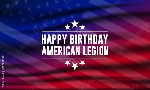 Happy Birthday American Legion Design Background Illustration