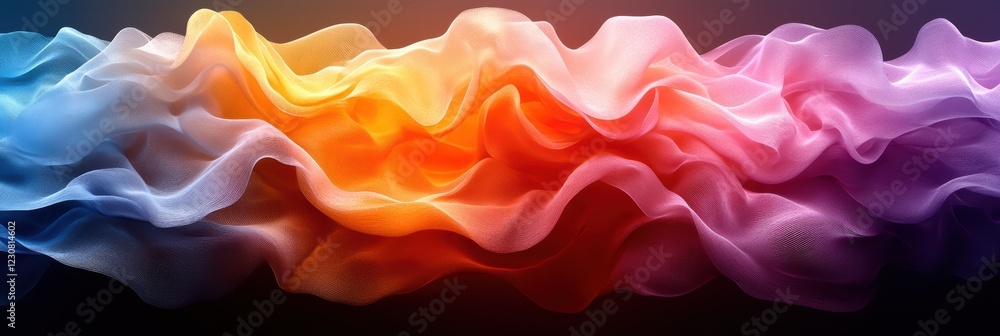 Fototapeta premium Vibrant waves of smooth multi-color gradients create a captivating visual experience