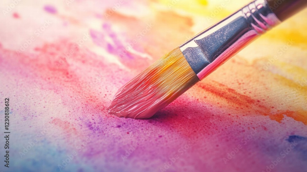 Obraz premium Brushstrokes of Creativity: A Vibrant Watercolor Palette