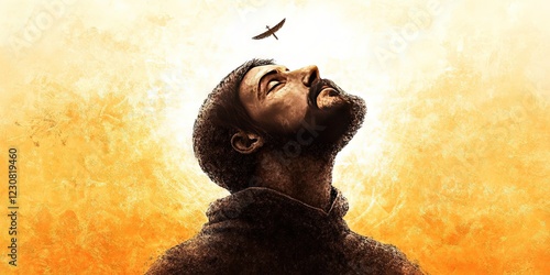 illustration Saint Francis of Assisi 