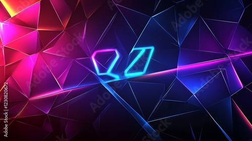 Neon vector polygonal design featuring smooth lighting and gradient colors emphasizing sleek lines and bright tones