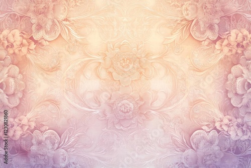 Delicate Floral Pattern with Intricate Embellishments