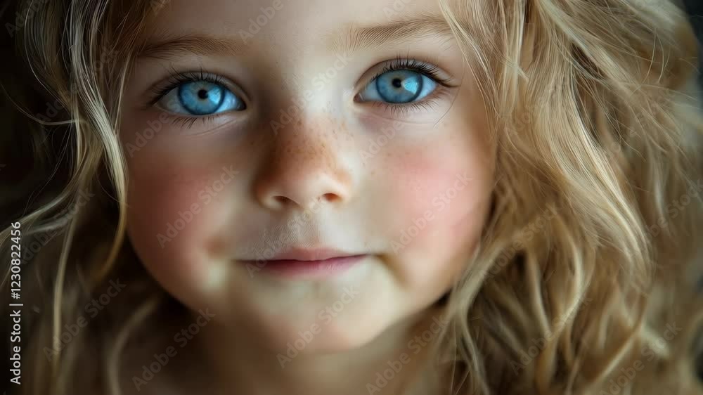 Child's expressive eyes subtle emotion and innocence captured in motion Child's expressive eyes subtle emotion and innocence captured in motion