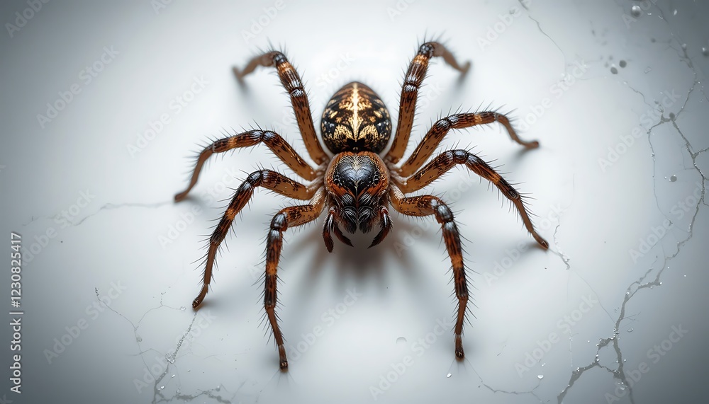 Intricate Spider: A Close-Up Macro Photograph Intricate Spider: A Close-Up Macro Photograph