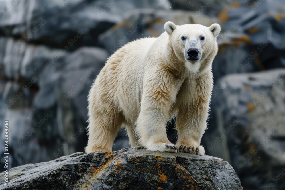 Polar Bear in Its Natural Habitat in Alaska Polar Bear in Its Natural Habitat in Alaska