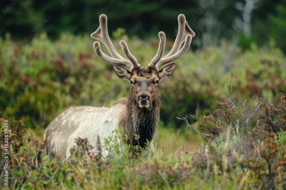 Naklejka premium Moose in Its Natural Habitat in Alaska