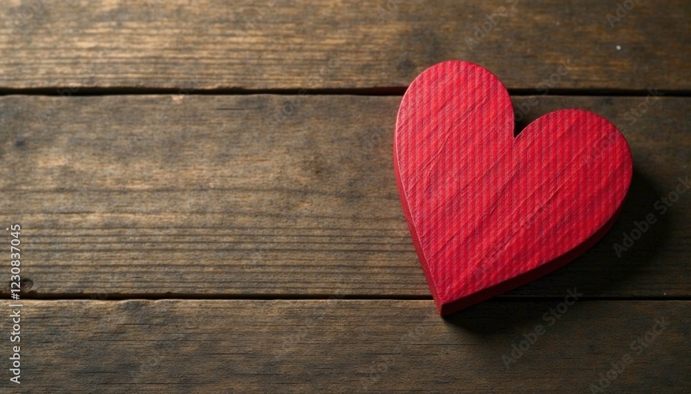 Wooden heart on a wooden background with subtle texture, earthy, organic Wooden heart on a wooden background with subtle texture, earthy, organic