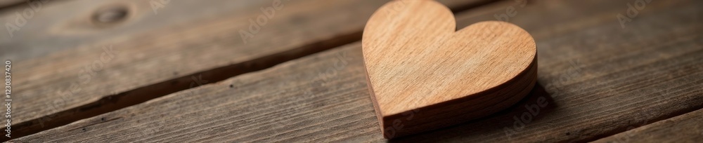Wooden heart on a wooden background with subtle texture, natural, organic, wood Wooden heart on a wooden background with subtle texture, natural, organic, wood