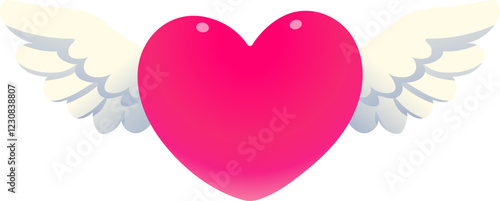 Winged Heart of Love (Illustration Gradient Style)