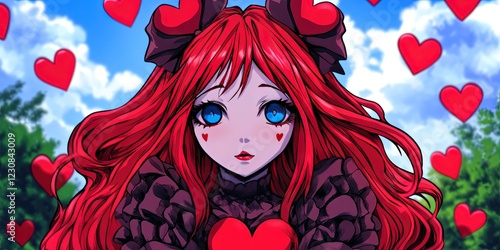 anime queen of hearts based on card suits photo