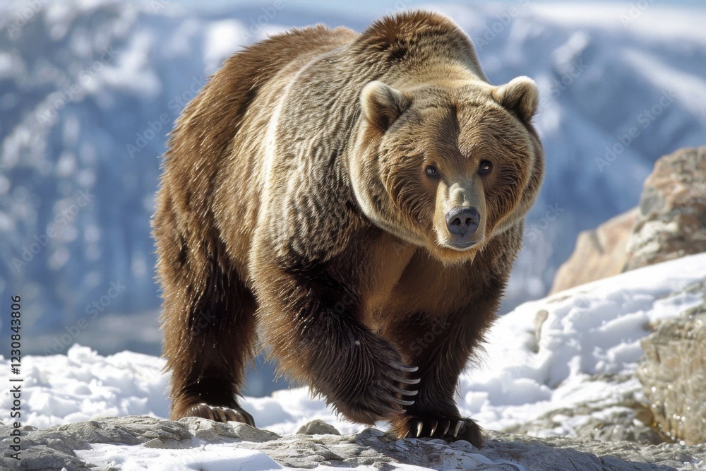 Obraz premium Grizzly Bear in Its Natural Habitat