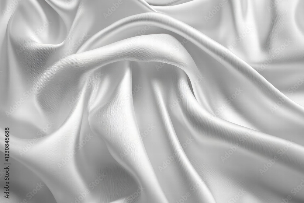 Obraz premium Abstract White Silk Fabric Draped Background