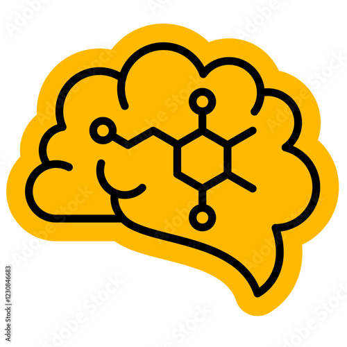 Dopamin hormone symbol and Dopamine Receptor