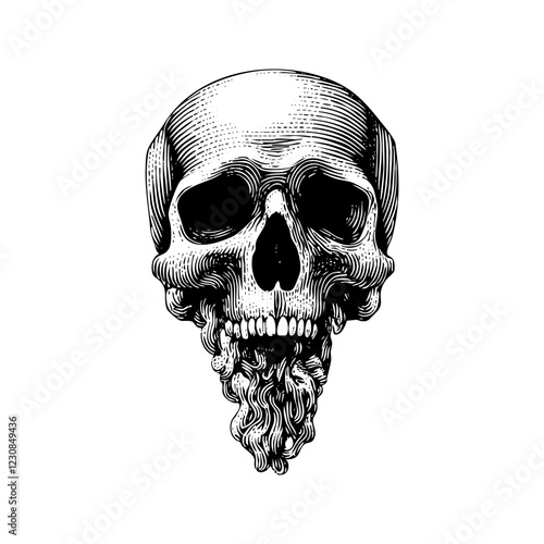 Engraved Skull