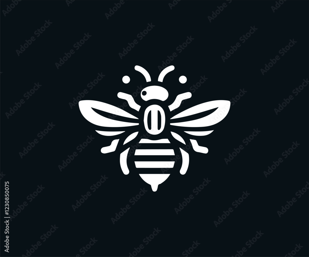 Obraz premium Bee logo design vector template. Honey bee icon. Bee icon.