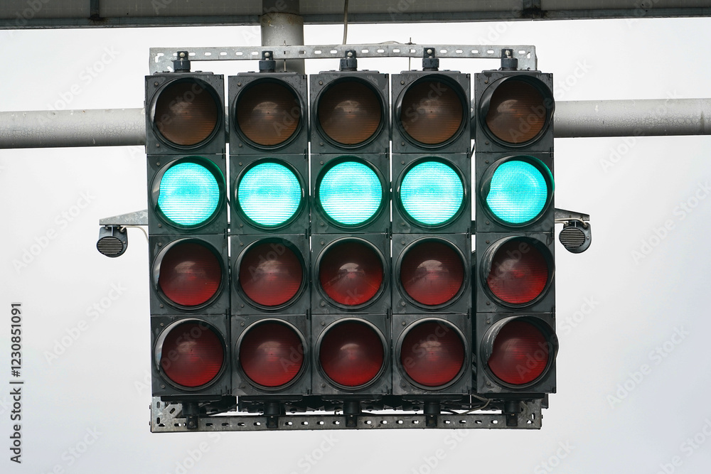 Obraz premium Start Lights in Racing Circuit