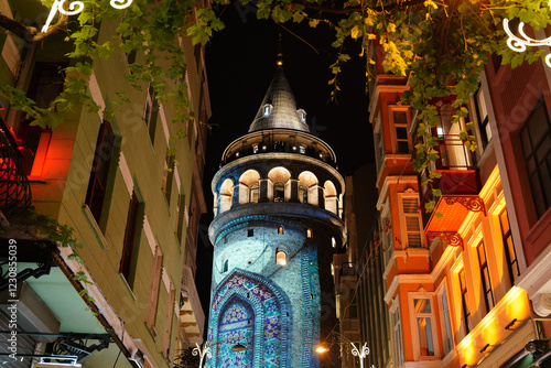 Galata Tower in Beyoglu, Istanbul, Turkiye photo