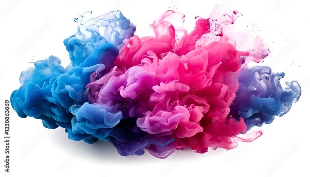 Fototapeta premium The smoke and cloud effect, the lightness and fluidity of the smoke and cloud forms create a sense of movement and ephemerality.