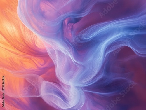 Wallpaper Mural a swirling nebula of ethereal blues and purples, creating a dreamlike cosmic atmosphere with delicate light streaks and misty gradients Torontodigital.ca