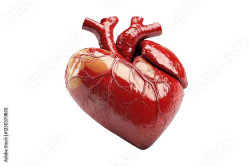 Healthy Heart Beats Regularly on Black Background, Cardiovascular Health Concept photo