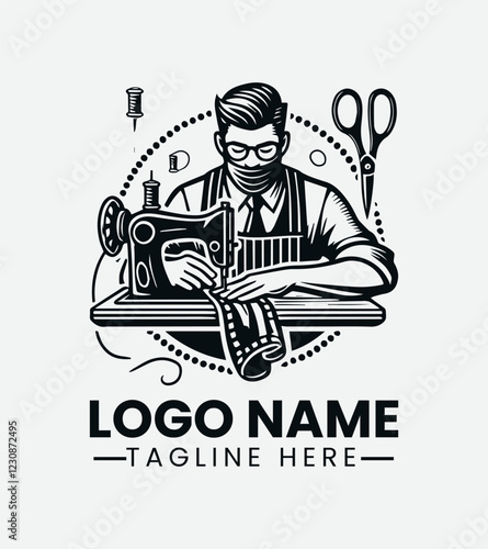 Professional Tailor Logo Design, Skilled Seamstress Logo, Custom Tailor Logo, Fashion Designer Logo, Vintage Tailor Logo