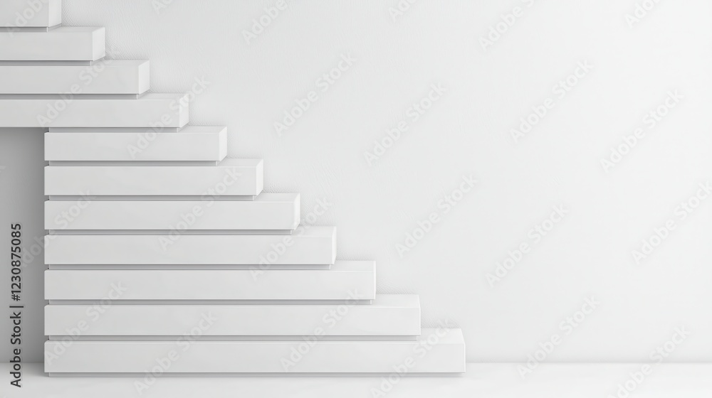 Modern Minimalist White Staircase Design with Clean Lines and Space Modern Minimalist White Staircase Design with Clean Lines and Space