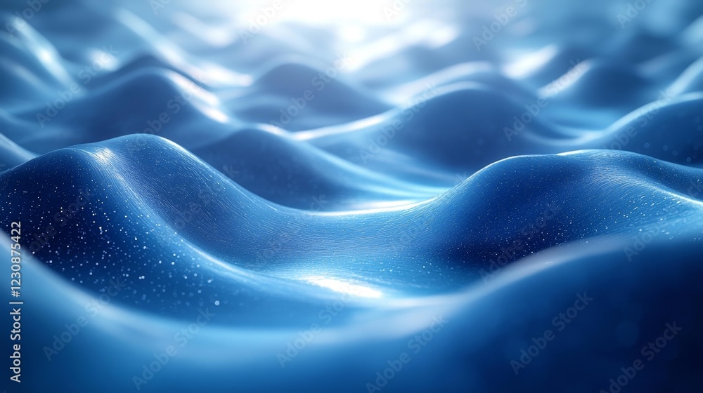 Obraz premium Abstract Digital Waves in Blue. Generative AI