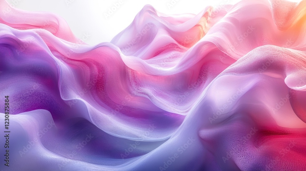 Obraz premium Pastel Gradient with Soft Glowing Waves. Generative AI