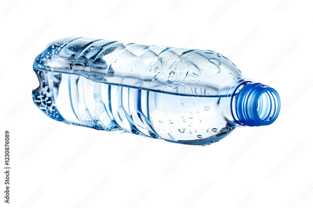 Clear and Full Bottle of Water Isolated on a White Transparent Background Showcasing Purity and Freshness Clear and Full Bottle of Water Isolated on a White Transparent Background Showcasing Purity and Freshness