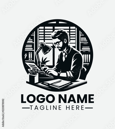 Professional Author Logo Design, Writer Logo, Book Author Logo, Creative Writer Logo, Literary