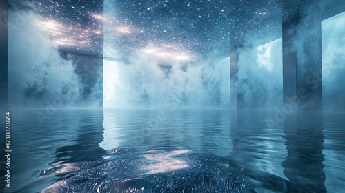 Wallpaper Mural Ethereal Reflection in Dreamlike Aquatic Space with Soft Lighting Torontodigital.ca