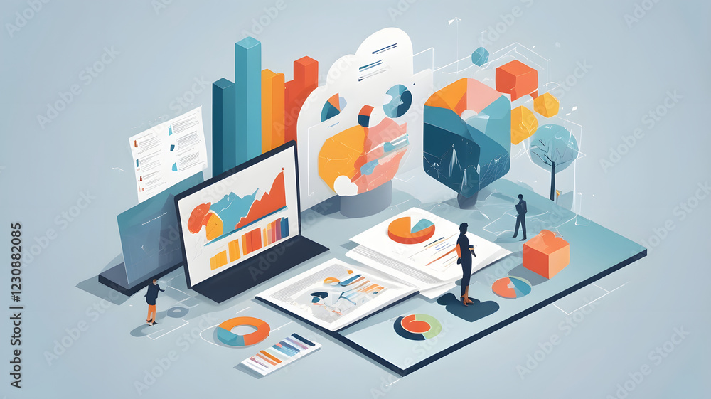 vector illustration of business graph vector illustration of business graph