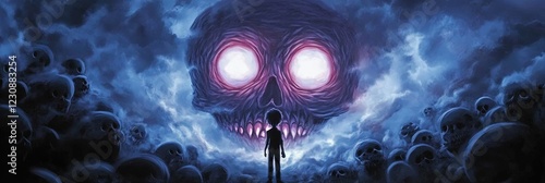 nightmare concept with a nightmarish demon