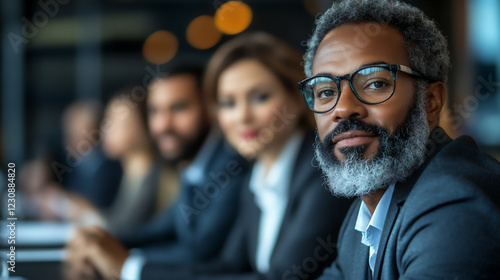  diverse group of professionals sharing creative solutions at a conference