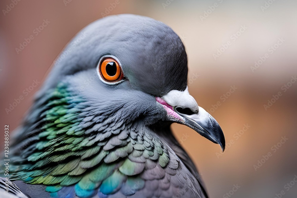 Pigeon Face Close Up Pigeon Face Close Up